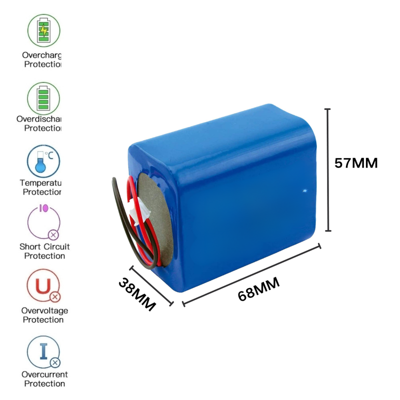 Load image into Gallery viewer, [Square Type][PH2.0-JST Connector][18650] Universal 3000mAh 24V Rechargeable Li-Ion Lithium Polymer Battery - Polar Tech Australia
