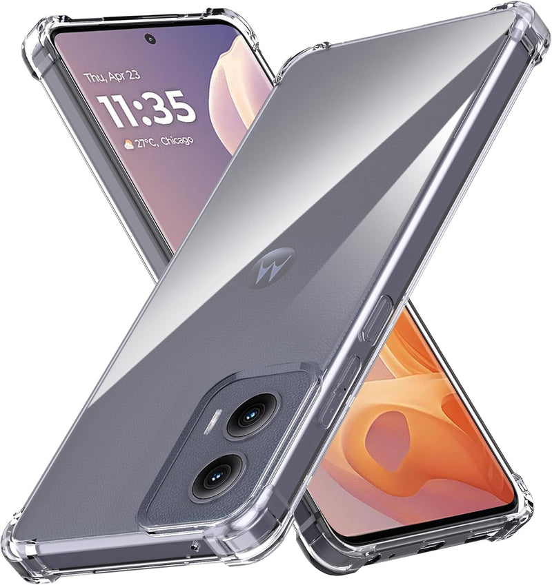 Chargez l&#39;image dans la visionneuse de la galerie, Motorola Moto G85 5G/S50 Neo - AirPillow Cushion Transparent Soft Clear TPU Four Corners Protective Case - Polar Tech Australia
