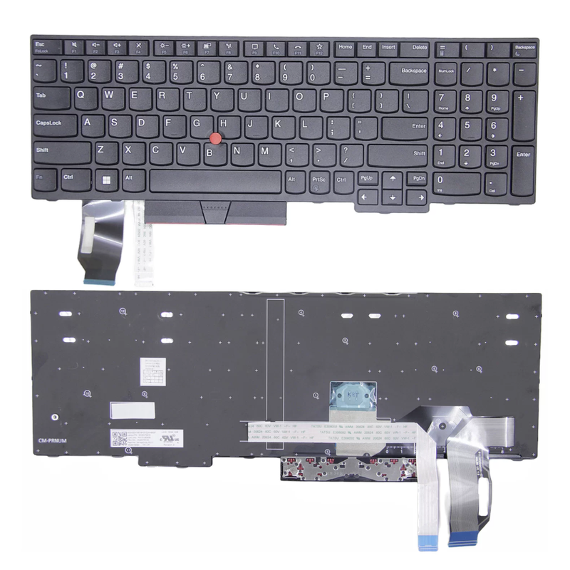 Chargez l'image dans la visionneuse de la galerie, Lenovo ThinkPad T15 Gen 1 Gen 2 / P15s Gen 2 Series - Laptop Keyboard With Backlit US English Layout
