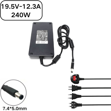 [240W/19.5V-12.3A][7.4*5.0] Dell Alienware X15 R1 M15 M17x M18x y Precision M6600 M6700 M6800 Adaptador de corriente CA Cargador de pared para computadora portátil (enchufe AU)