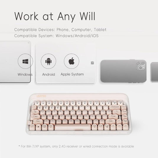 LOFREE DOT Foundation Mechanical 75% Rechargeable Hot-swappable Keyboard Girl Gift - Polar Tech Australia