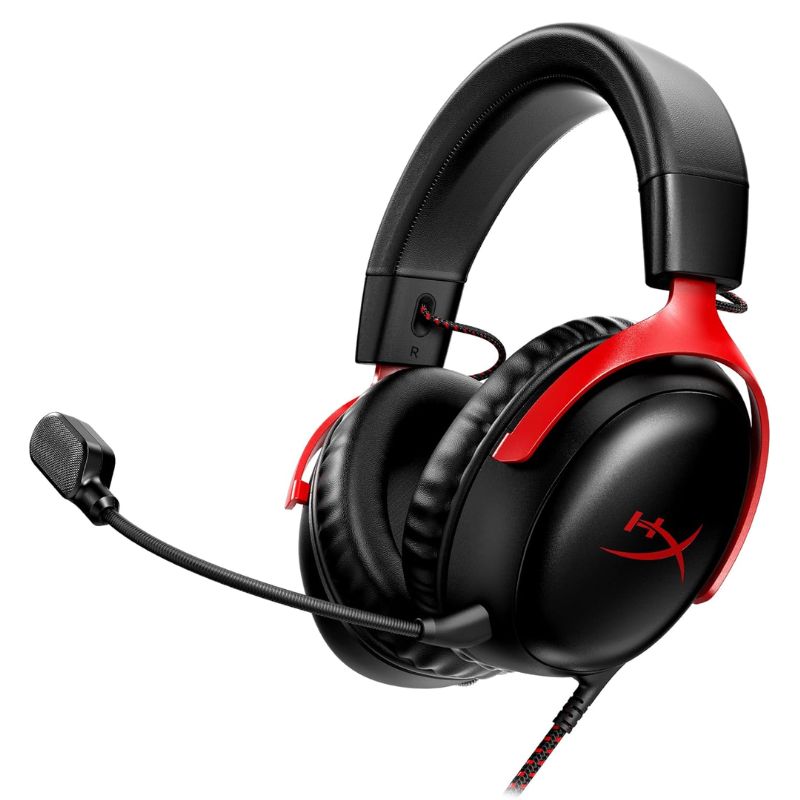 Cargue la imagen en el visor de la galería, HyperX Cloud III – Wired Gaming Headset, PC, PS5, Xbox Series X|S, Angled 53mm Drivers, DTS, Memory Foam, Durable Frame, Ultra-Clear 10mm Mic, USB-C, USB-A, 3.5mm
