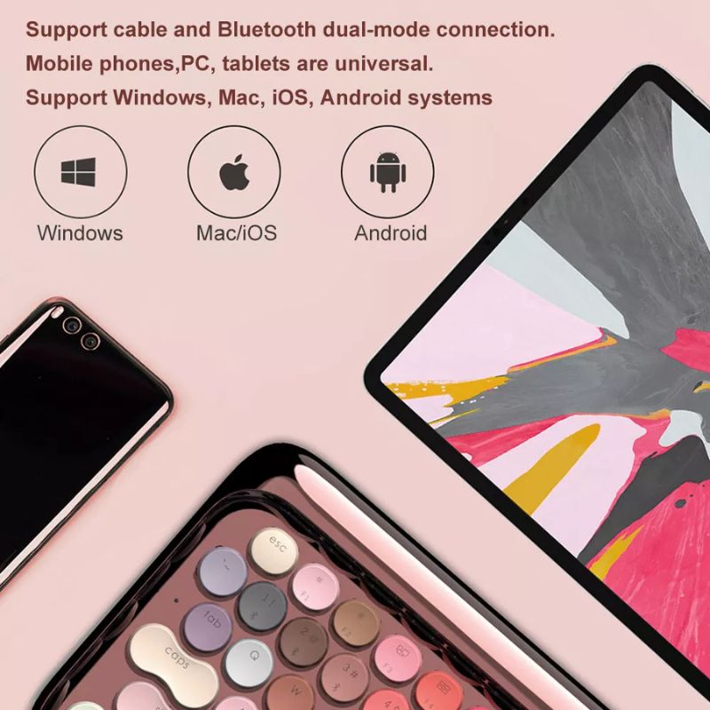 Load image into Gallery viewer, Lofree Rose Gold Mechanical Keyboard Girl&#39;s Gift
