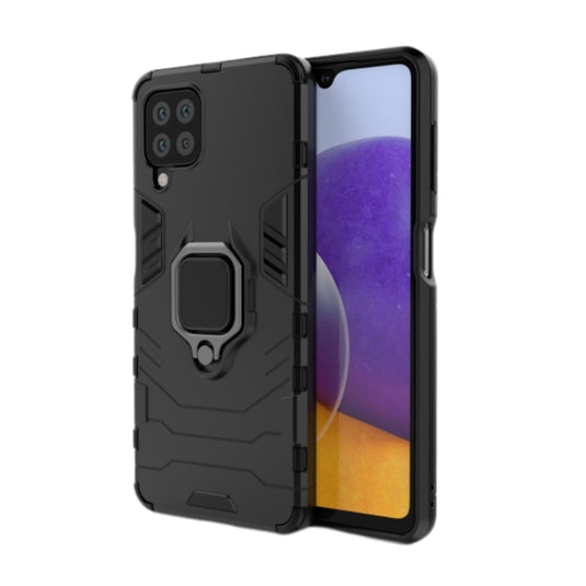 Samsung Galaxy A22 4G (SM-A225) - Heavy Duty Armor Case With Ring Holder Stand