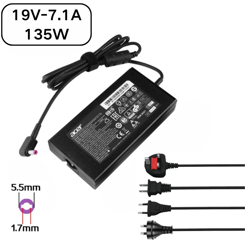 Load image into Gallery viewer, [19V-7.1A/135W][5.5x1.7] Acer Nitro 5 AN515-51 N19C5 &amp; Aspire VN7-591 AC Power Supply Adapter Charger - Polar Tech Australia

