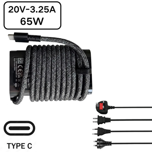 [65W][Type-C] HP USB C Laptop AC Wall Travel Fast Quick Charger Travel Adapter