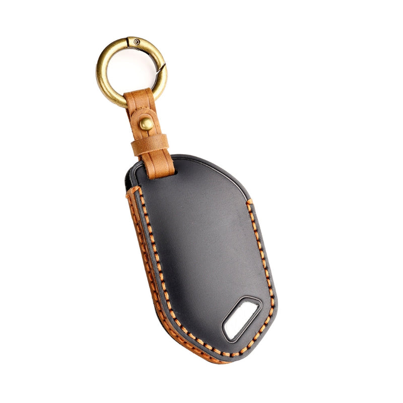 Chargez l&#39;image dans la visionneuse de la galerie, Kia Handcrafted Genuine Leather Car Key Protective Fob Cover Case For Carnival, Ev9, Picanto, Gt Line
