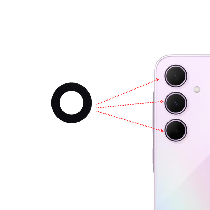 Load image into Gallery viewer, [1 Piece] Samsung Galaxy A35 5G (SM-A356) Back Camera Lens (Glass Only) With Adhesive - Polar Tech Australia
