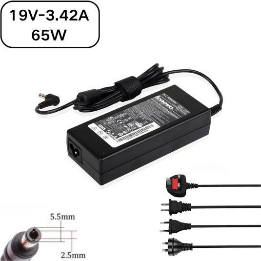 [19V-3.42A/65W][5.5x2.5] Lenovo IdeaPad U350 Monitor Desktop Laptop AC Power Supply Adapter Charger - Polar Tech Australia