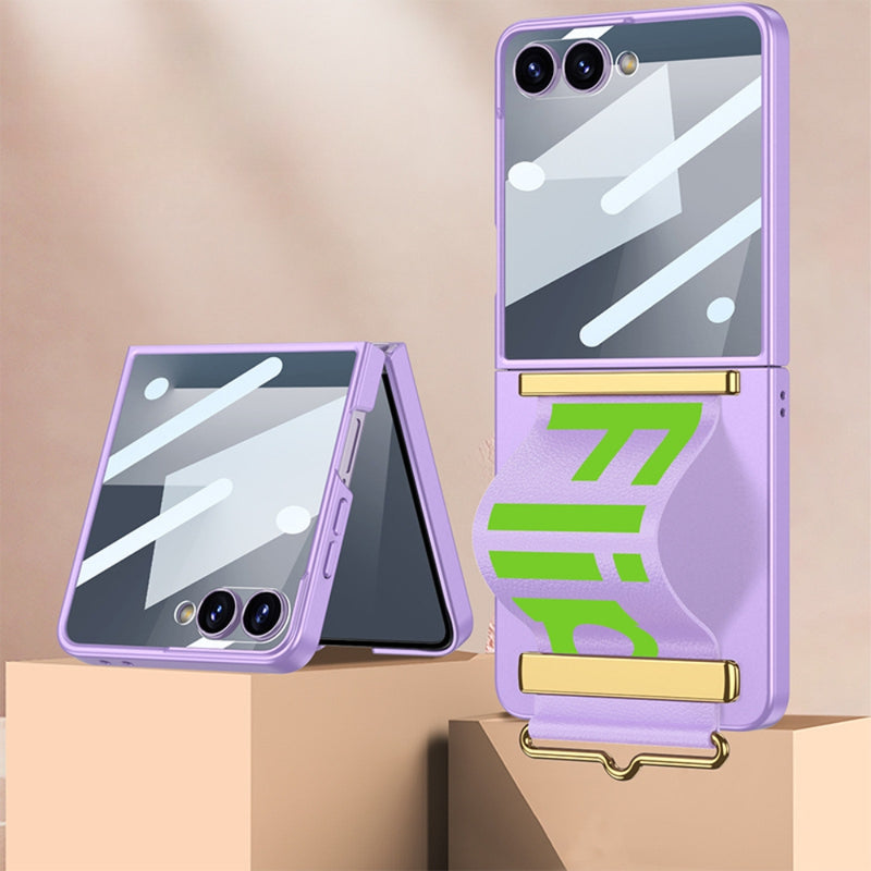 Cargue la imagen en el visor de la galería, Samsung Galaxy Z Flip7 5G - Integrated Ultra-thin Wristband Holder Phone Case
