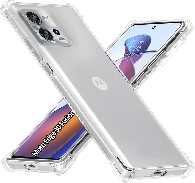 Chargez l&#39;image dans la visionneuse de la galerie, Motorola Moto Edge 30 Fusion/Moto S30 Pro - AirPillow Cushion Transparent Soft Clear TPU Four Corners Protective Case - Polar Tech Australia

