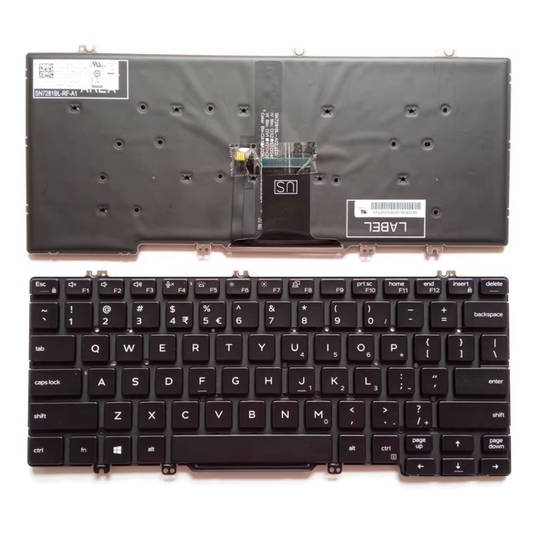 Dell Latitude 3300 5300 / 5300 2-in-1 / 5310 5310 2-in-1 / 7200 7300 E5300 E7300 Series - Laptop Keyboard With Backlit US Layout