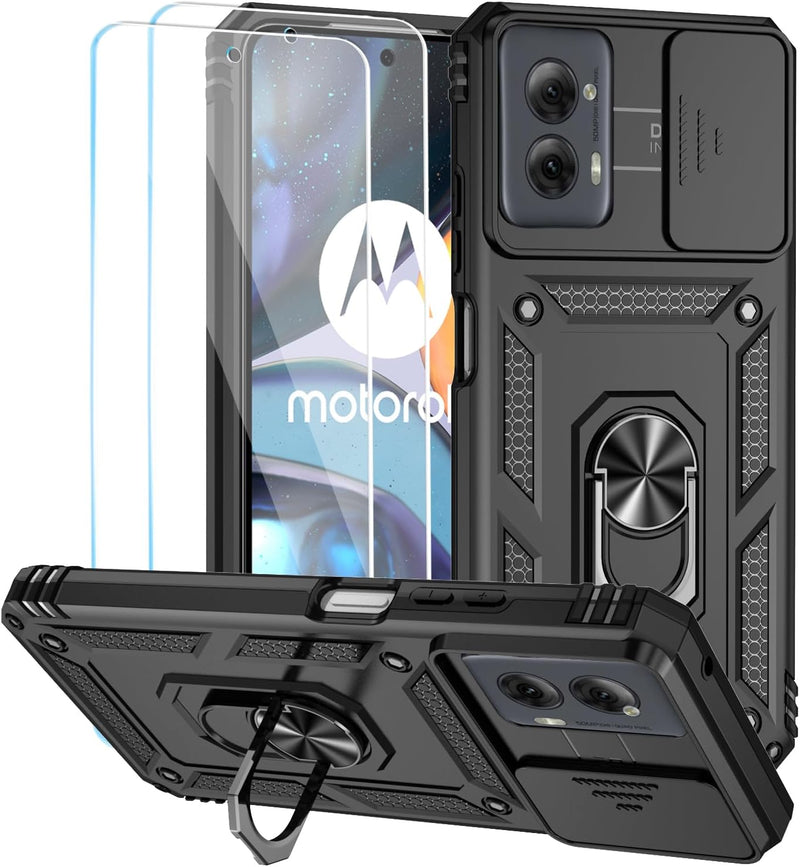 Cargue la imagen en el visor de la galería, [Magnetic Ring Kickstand][Slide Camera Cover] Motorola Moto G Power 2024 - Shield Shockproof Rugged Heavy Duty Case - Polar Tech Australia
