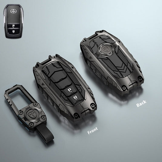 Toyota Heavy-Duty Mecha Car Key Fob Case Cover For Venza, RAV4 Prime, Land Cruiser, Fortuner, Grand Highlander, Corolla Cross, Hilux