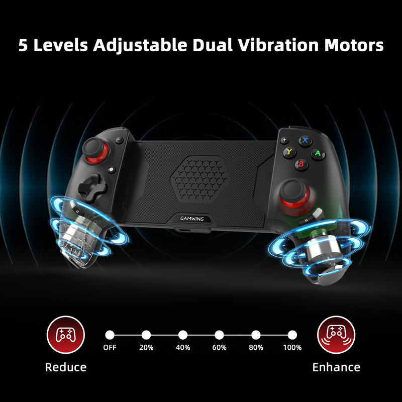 Load image into Gallery viewer, AB02S Wireless Game Controller for Switch &amp; iOS Hall Effect Joystick 6-Axis Gyro Turbo Programmable Dual Vibratio
