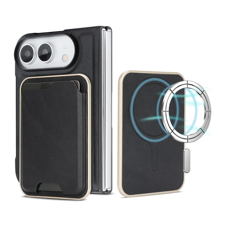 Chargez l'image dans la visionneuse de la galerie, Apple iPhone Ultra / Fold - Kalebol Slim MagSafe Ring Magnetic Card Bag Leather Phone Case
