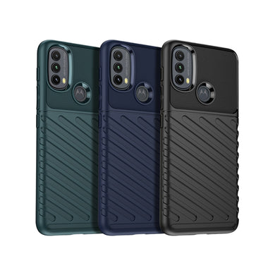 Motorola Moto E20/E30/E40 - Thunder Series Twill Texture Thickened Anti-fall Protection TPU Case