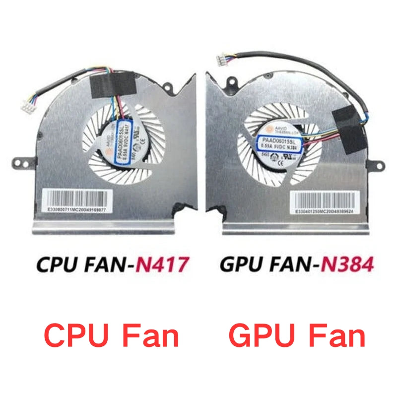 Load image into Gallery viewer, MSI MS-16P7 GL63 GE63 GP63 GV63 GL73 GP73 GE63VR GE73VR MS-16P1 MS-17C1 N417 / N384 Series - Laptop CPU &amp; GPU Cooling Fan - Polar Tech Australia
