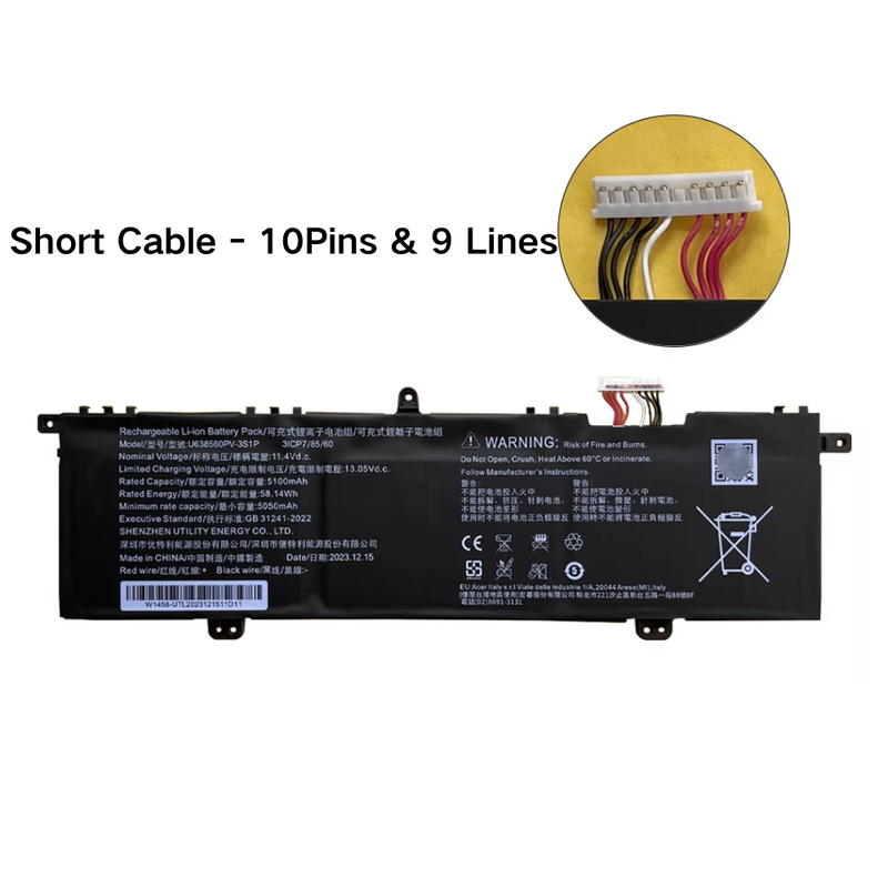 Load image into Gallery viewer, [U638560PV-3S1P] Acer Aspire Lite AL16-51P / AL16-52P / AL14-72 Series - Laptop Replacement Battery
