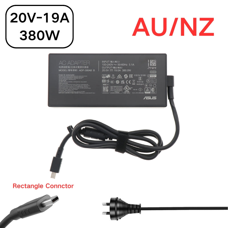 Chargez l&#39;image dans la visionneuse de la galerie, [20V-19A/380W][Rectangle Connctor] ASUS Asus ROG Strix G18 G815 G815LW / ROG Strix Scar 18 G835 G835LW G835LX Series - Laptop AC Power Supply Adapter Charger
