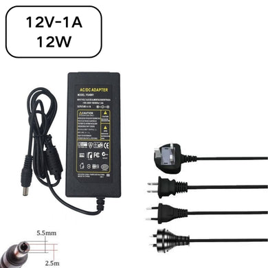 [12V-1A][5.5x2.5] Universal Computer/Monitor/CCTV POE Switch - Power Supply Adapter Wall Charger - Polar Tech Australia