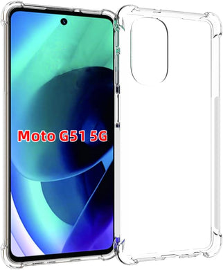 Motorola Moto G51 5G - AirPillow Cushion Transparent Soft Clear TPU Four Corners Protective Case - Polar Tech Australia