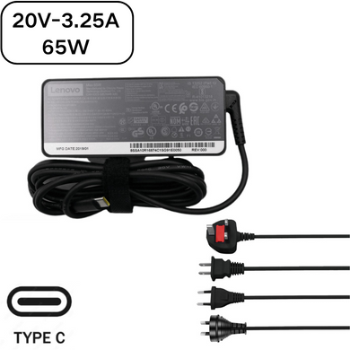 [65W][Type-C] Lenovo USB C Laptop AC Wall Travel Charger Travel Adapter - Polar Tech Australia