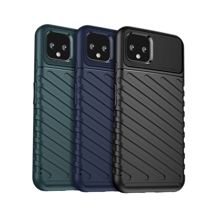 Cargue la imagen en el visor de la galería, Google Pixel 4A - Thunder Series Twill Texture Thickened Anti-fall Protection TPU Case
