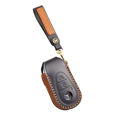 Mercedes Benz Handcrafted Genuine Leather Car Key Fob Protective Case Cover For Benz S-Class