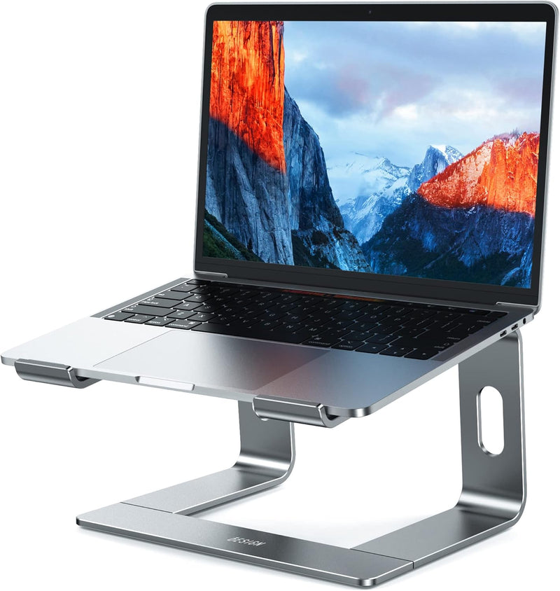 Cargue la imagen en el visor de la galería, Aluminum Laptop Stand, Ergonomic Detachable Computer Stand, Riser Holder Notebook Stand Compatible with Macbook, Pro, Dell, HP, Lenovo More 10-15.6&quot; Laptops
