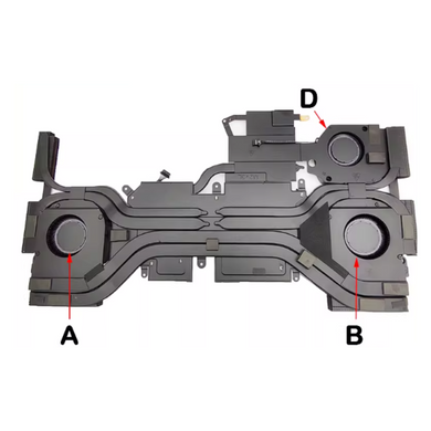 Dell Alienware 16 Area-51 0JYDPW AA16250 Series - Laptop CPU & GPU Cooling Fan Cooler With Heatsink - Polar Tech Australia