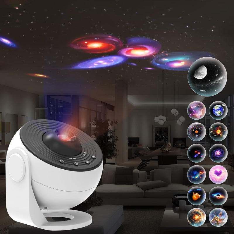 Cargue la imagen en el visor de la galería, Planetarium Projector Pro, Galaxy Projector Pro for Bedroom, Bluetooth Speaker | 13 HD 4K Film Sheets, Nebula Sky Light Projector For Kids Adults Desktop
