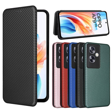 OPPO A79 5G (CPH2557, CPH2553) - Carbon Fiber Texture Flip Leather Phone Case - Polar Tech Australia