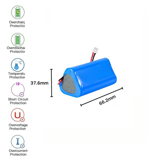 [PH2.0-JST Connector][18650] Universal 2000mAh 12V Rechargeable Li-Ion Lithium Polymer Battery - Polar Tech Australia