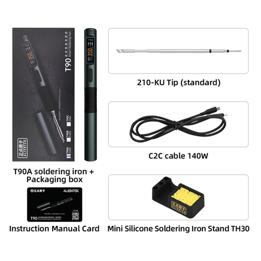 [T90] ALIENTEK T90 Smart Soldering Iron PD 140W Adjustable Temperature DC 28V 80-450℃ Repair Tool