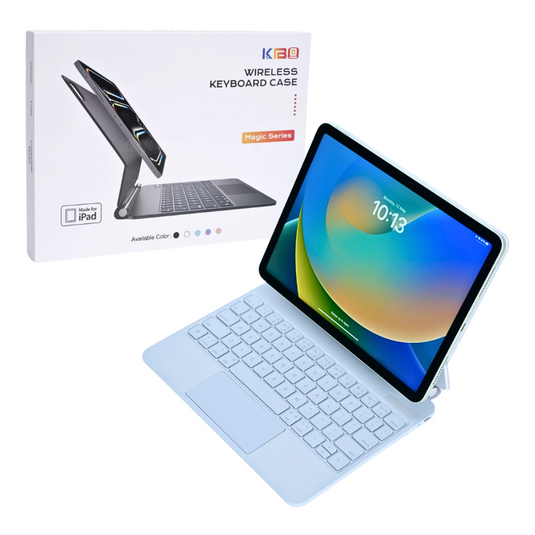 Magic Magnetic Floating Trackpad Wireless 7 Multi-Color Backlit Keyboard Case for Apple iPad 10.9” & 11“ 10/11th Gen (2022/2025)