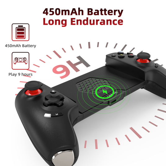AB02S Wireless Game Controller for Switch & iOS Hall Effect Joystick 6-Axis Gyro Turbo Programmable Dual Vibratio