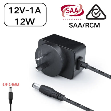 [12V-1A/12W][5.5x2.5 & 5.5x2.1] Universal Computer/Monitor/LED Strip/Light Module/Speaker/CCTV/Router/Camera - Power Supply Adapter Wall Charger