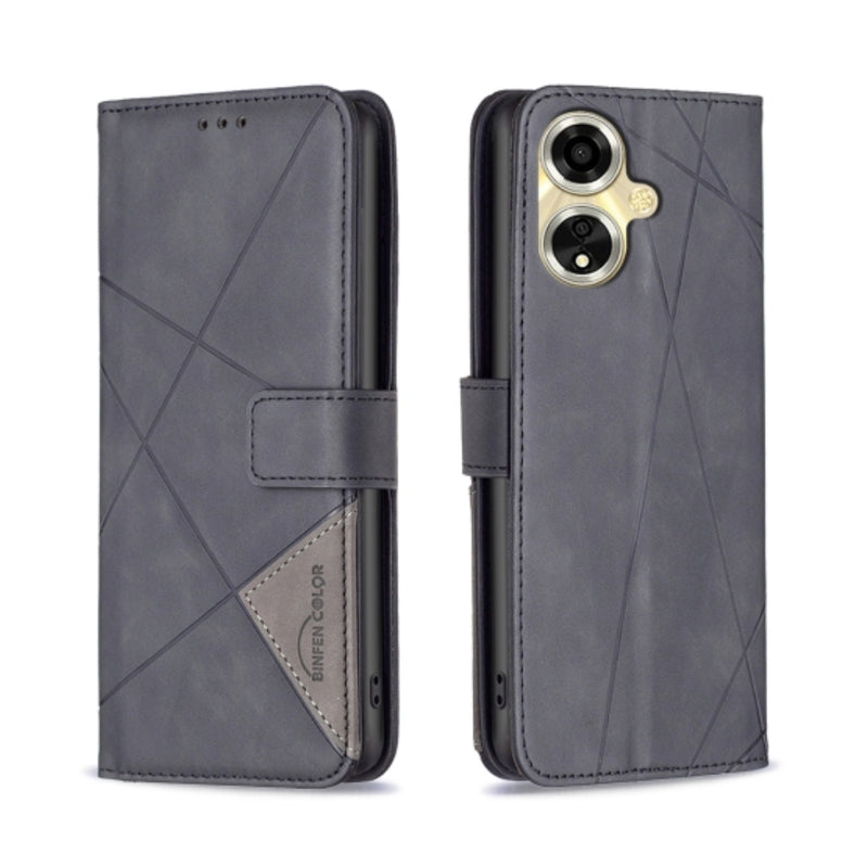 Cargue la imagen en el visor de la galería, OPPO A59 5G (CPH2617) - Magnetic Buckle Rhombus Texture Leather Phone Case - Polar Tech Australia
