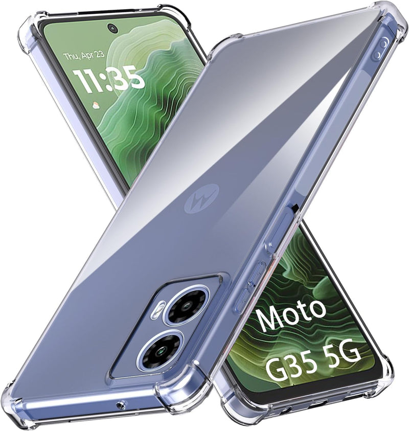 Chargez l&#39;image dans la visionneuse de la galerie, Motorola Moto G35 - AirPillow Cushion Transparent Soft Clear TPU Four Corners Protective Case - Polar Tech Australia
