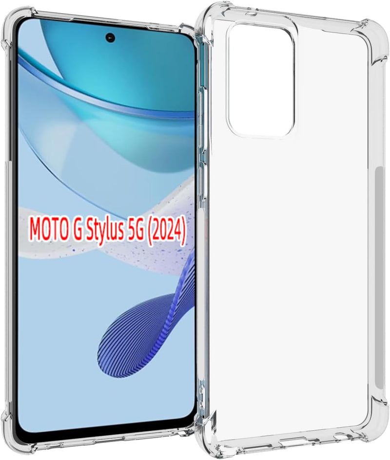 Cargue la imagen en el visor de la galería, Motorola Moto G Stylus 5G 2024 - AirPillow Cushion Transparent Soft Clear TPU Four Corners Protective Case - Polar Tech Australia
