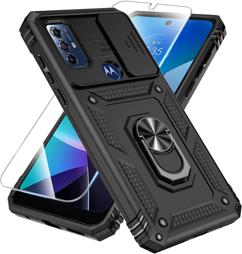 Chargez l&#39;image dans la visionneuse de la galerie, [Magnetic Ring Kickstand][Slide Camera Cover] Motorola Moto G Play 2023/Moto G Pure/Moto G Power 2022 - Shield Shockproof Rugged Heavy Duty Case - Polar Tech Australia

