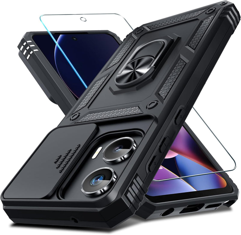 Chargez l&#39;image dans la visionneuse de la galerie, [Magnetic Ring Kickstand][Slide Camera Cover] Motorola Moto G Stylus 5G 2024 - Shield Shockproof Rugged Heavy Duty Case - Polar Tech Australia
