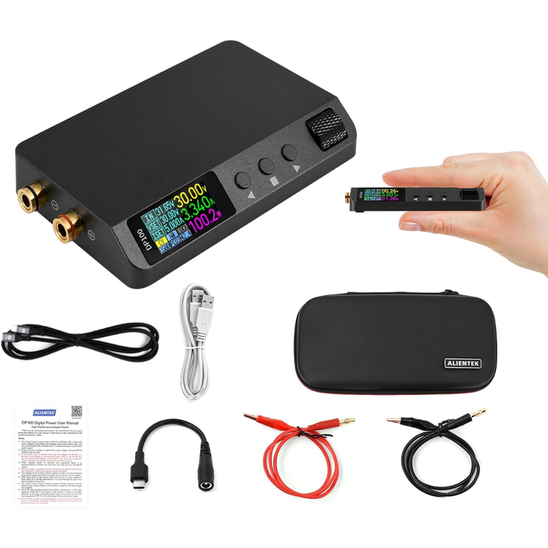 Load image into Gallery viewer, [DP100] ALIENTEK DC Power Supply Variable, 30V 5A Bench Supply, Adjustable Regulated Digits Display Mini Portable Lab Voltage Regulator Switch 100W
