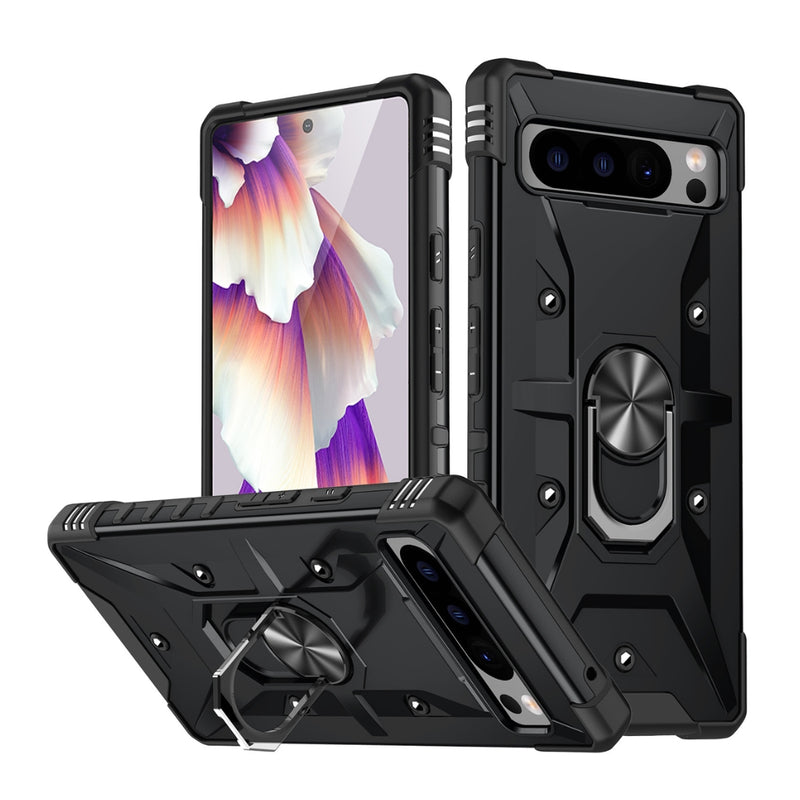 Cargue la imagen en el visor de la galería, Google Pixel 8 Pro - Heavy Duty Armor Case With Ring Holder Stand
