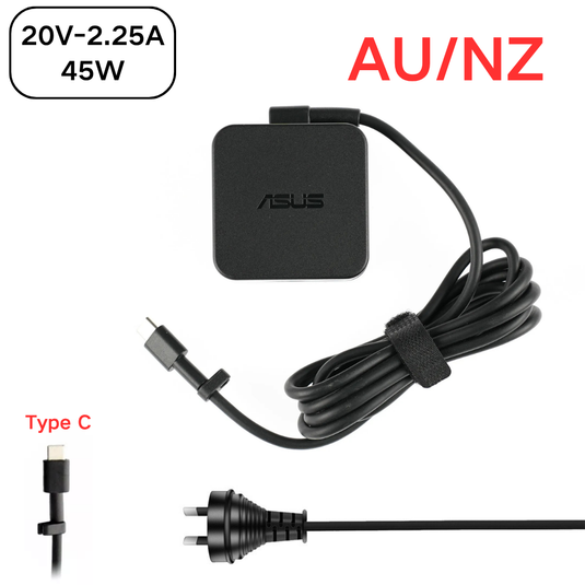 [20V-2.25A/45W][Type-C] ASUS ZenBook Flip S UX370 / Chromebook C202 C223 CX1 Series - Laptop AC Power Supply Adapter Charger