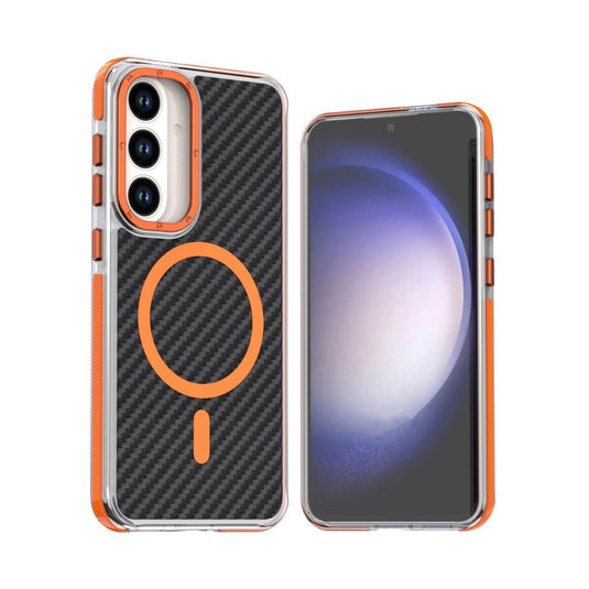 Samsung Galaxy S26 FE - Dual-Tone Carbon Fiber Texture MagSafe Phone Case