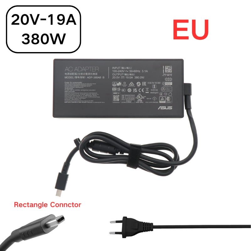 Chargez l&#39;image dans la visionneuse de la galerie, [20V-19A/380W][Rectangle Connctor] ASUS Asus ROG Strix G18 G815 G815LW / ROG Strix Scar 18 G835 G835LW G835LX Series - Laptop AC Power Supply Adapter Charger
