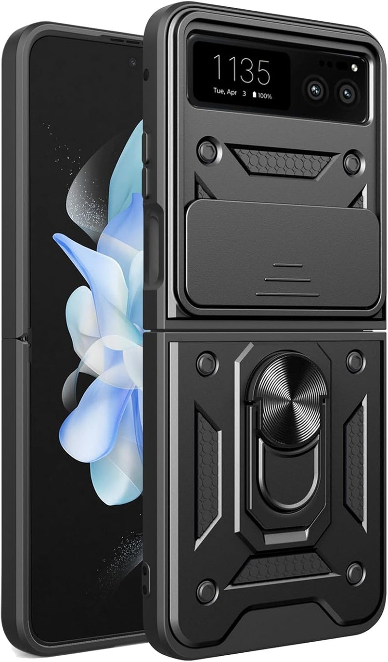 Chargez l&#39;image dans la visionneuse de la galerie, [Sliding Camera Cover][Built-in Stand] Motorola Moto Razr 40/Razr 2023 - Military Grade Hard PC Rugged Heavy Duty Case - Polar Tech Australia
