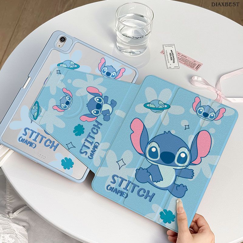 Cargue la imagen en el visor de la galería, Apple iPad Pro 13-inch M4 (2024) Stitch Smart 360° Degree Rotate Stand Shockproof Flip Cover Case
